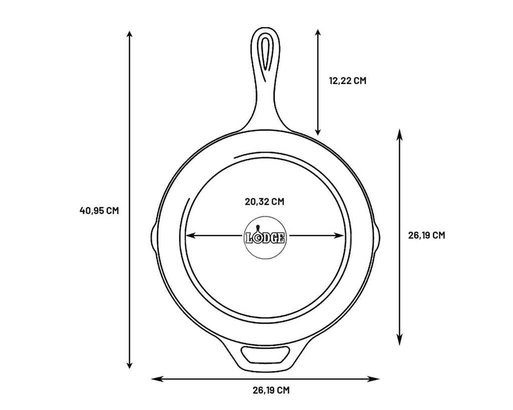 Lodge Seasoned Cast Iron Skillet 10.25 Inches - PFAS-Free, Non-Toxic Cookware - Use with an Oven, Stove, Grill, or Campfire - Naturally Non-Stick & Oven Safe