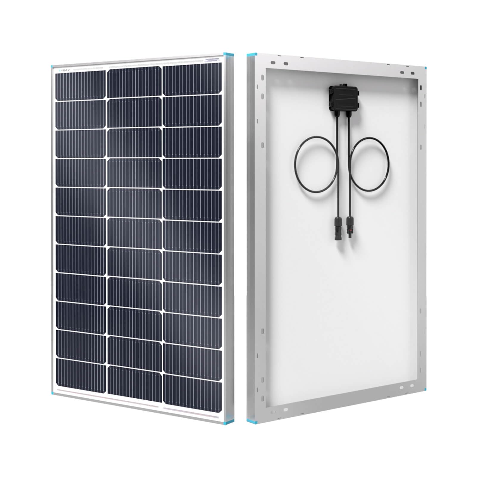 Renogy Solar Panel 100 Watt 12 Volt, High-Efficiency Monocrystalline PV Module Power Charger for RV Marine Rooftop Farm Battery and Other Off-Grid Applications, RNG-100D-SS, Single 100W