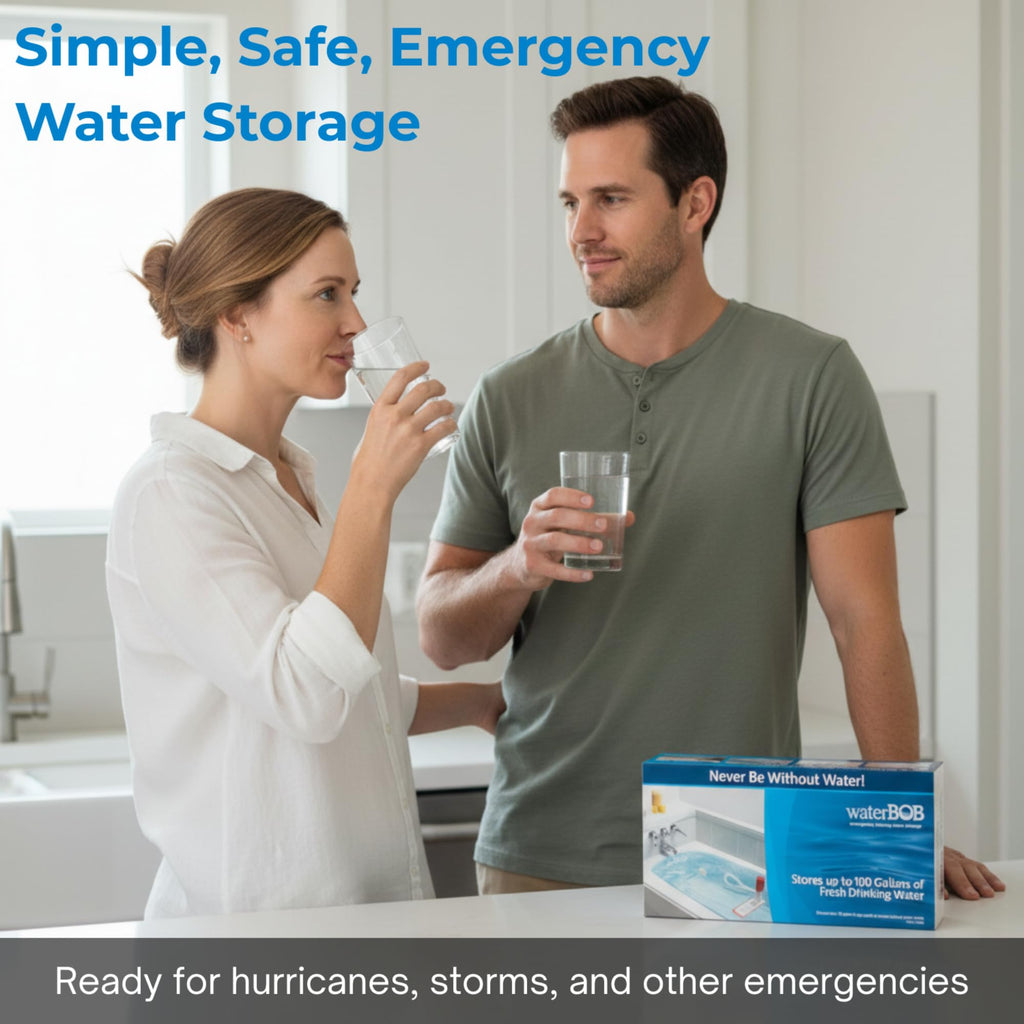 waterBOB Bathtub Emergency Water Storage Bladder Up To 100 Gallon Capacity - Food Grade Liner with Hand Pump for Hurricane and Disaster Preparedness - BPA Free Drinking Water Container