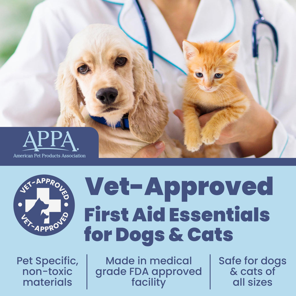 Dog First Aid Kit - Vet Approved Emergency Supplies - Pet First Aid Kit Guide, Tick Remover, Slip Leash & Medical Essentials for Home, Camping, Car, RV, Travel (Essential Pack)