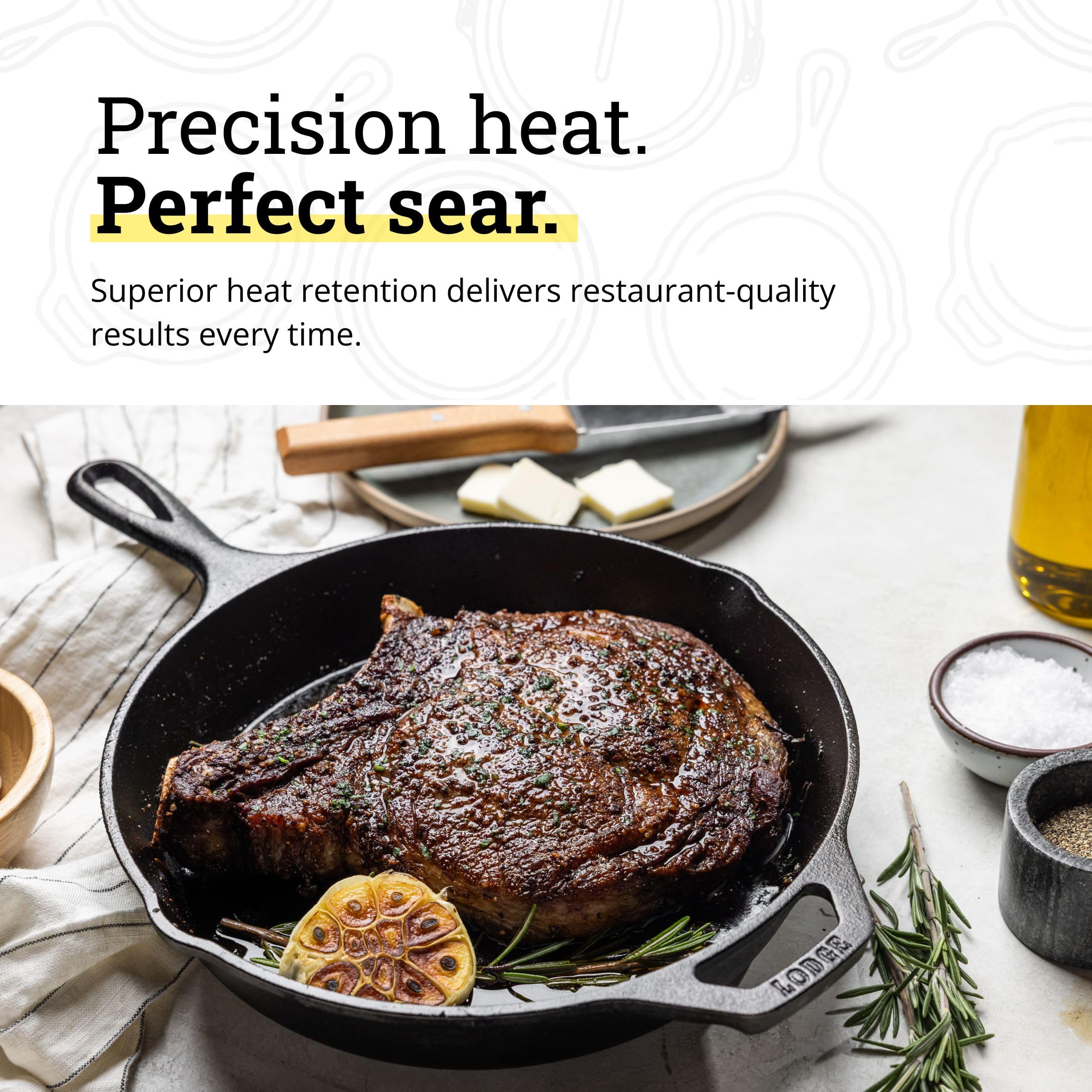 Lodge Seasoned Cast Iron Skillet 10.25 Inches - PFAS-Free, Non-Toxic Cookware - Use with an Oven, Stove, Grill, or Campfire - Naturally Non-Stick & Oven Safe