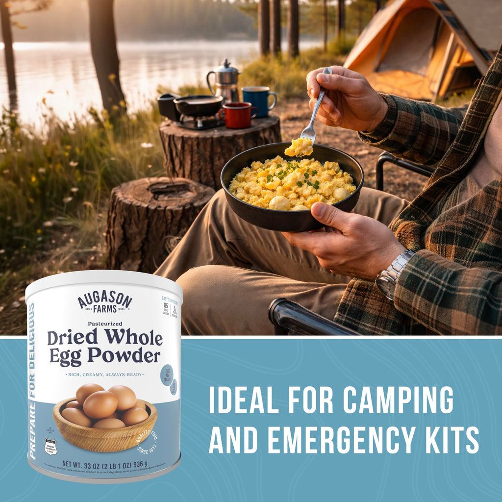 Pasteurized Dried Whole Egg Powder Can Emergency Food Supply, 85 Servings, 10 Year Shelf Life, No Additives or Preservatives, 5g Protein per Serving - Dry Egg Powder Blend, Ingredient for Baking and Cooking