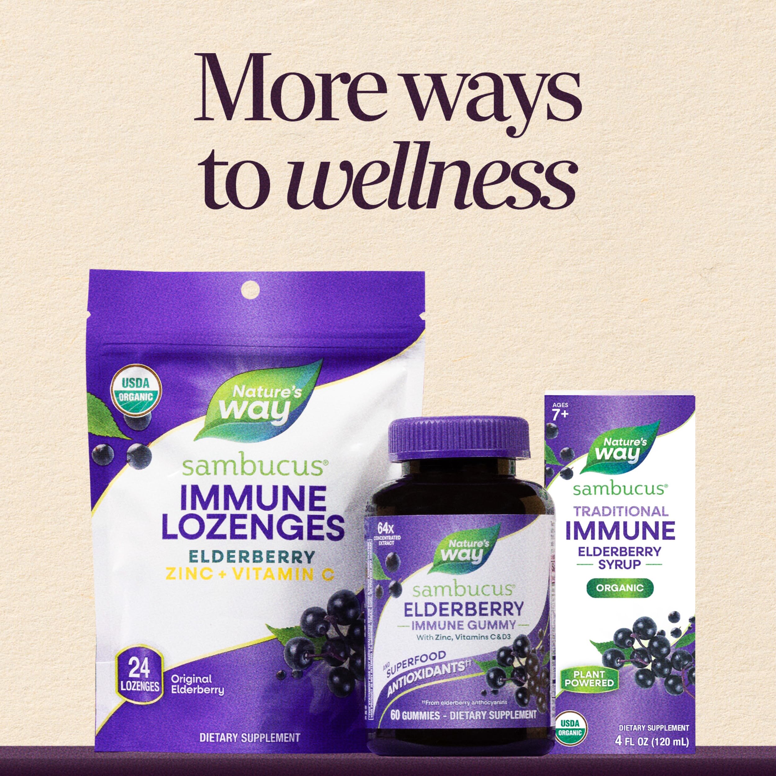Nature’s Way Sambucus Elderberry Traditional Immune Syrup, Highly Concentrated Black Elderberry Extract, Traditional Immune Support*, Delicious Berry Flavored, 8 Fl Oz (Packaging May Vary)