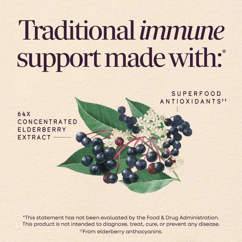 Nature’s Way Sambucus Elderberry Traditional Immune Syrup, Highly Concentrated Black Elderberry Extract, Traditional Immune Support*, Delicious Berry Flavored, 8 Fl Oz (Packaging May Vary)