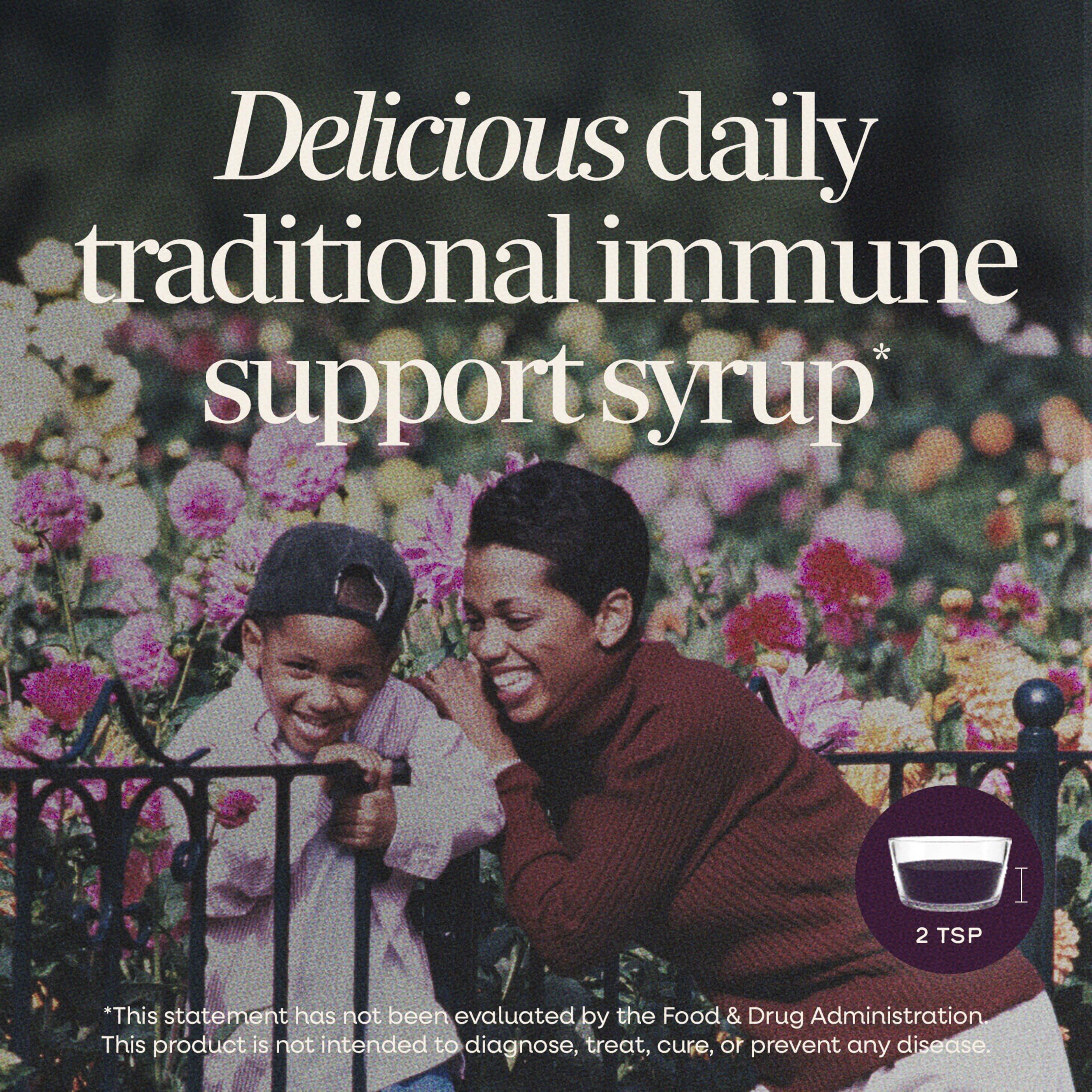 Nature’s Way Sambucus Elderberry Traditional Immune Syrup, Highly Concentrated Black Elderberry Extract, Traditional Immune Support*, Delicious Berry Flavored, 8 Fl Oz (Packaging May Vary)