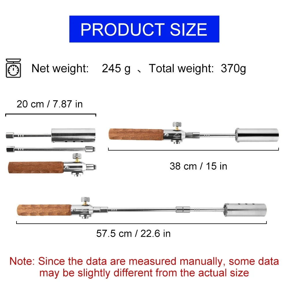 Long Handle Camping Fire Starter Torch – Detachable Stainless Steel Fire Ignition Tool